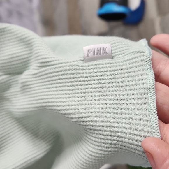 Victoria’s Secret PINK Mint Green Waffle Knit Sleep Shorts - Picture 9 of 11